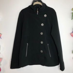 Prana black Martina jacket high collar long sleeve